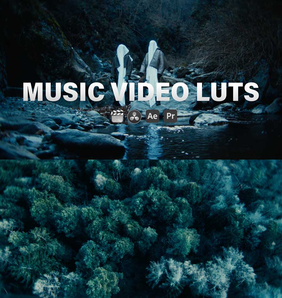 深邃暗调氛围墨绿色调电影色调音乐视频LUT调色预设 MUSIC VIDEO LUTS（11658）