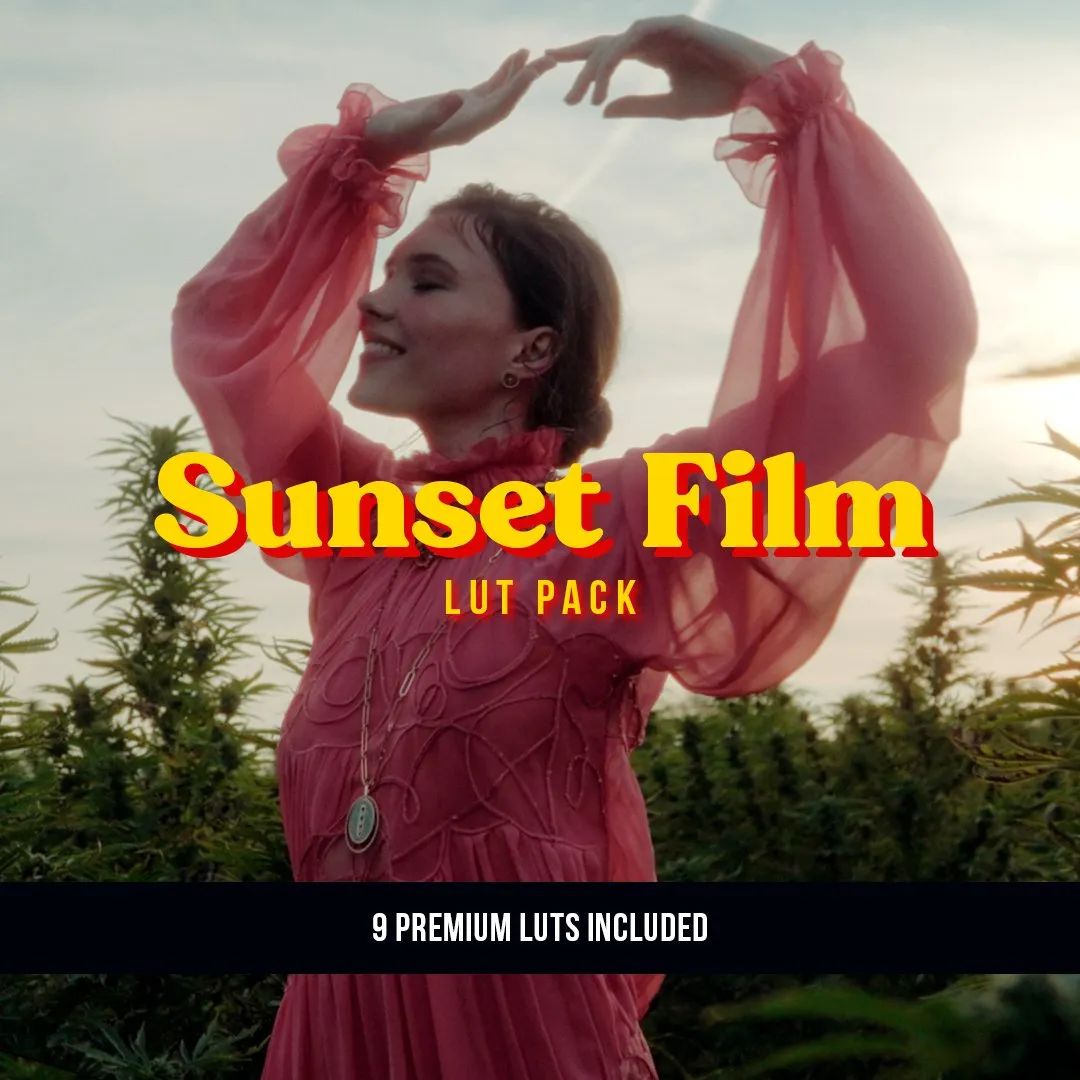 复古落日氛围胶片、富士绿、蓝绿电影感色彩分级LUT调色预设包 Sunset Film LUT Pack — VG Studios（11756）