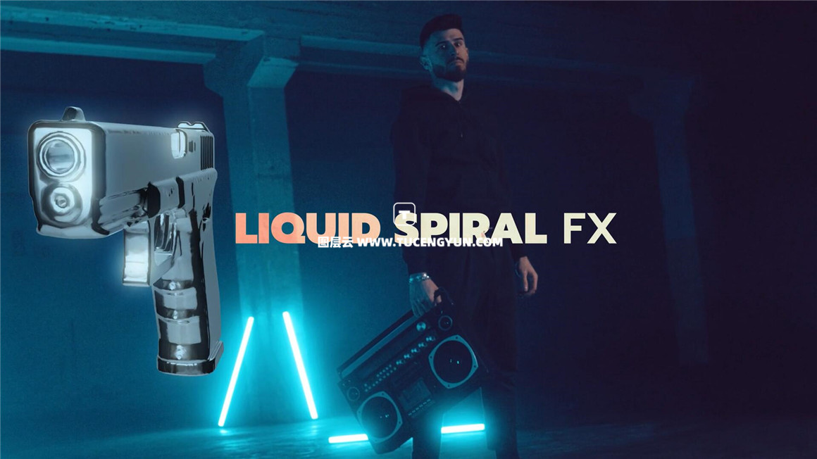 Cinepacks – Liquid Spiral FX 103种嘻哈说唱金属酸性镀铬液体螺旋流体模拟效果MOV视频素材包（11768）图层云