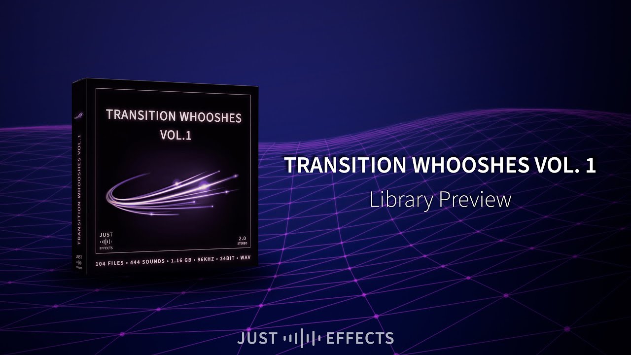 104个常用镜头剪辑、运动、路过、打斗、嗖嗖声音效素材 Just Sound Effects – Transition Whooshes Vol.1（11804）图层云