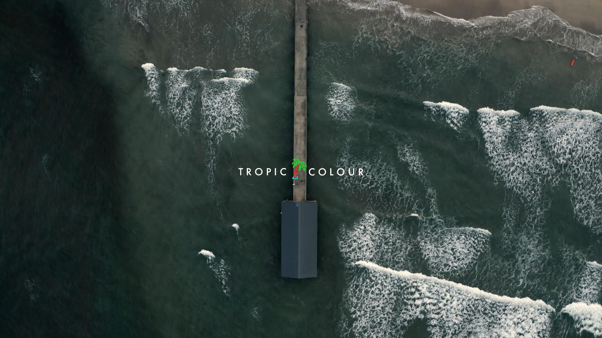 热带海滩航拍空中浪花后期剪辑调色4K灰片素材片段 Tropic Colour Beaches Aerial Stock（11841）图层云