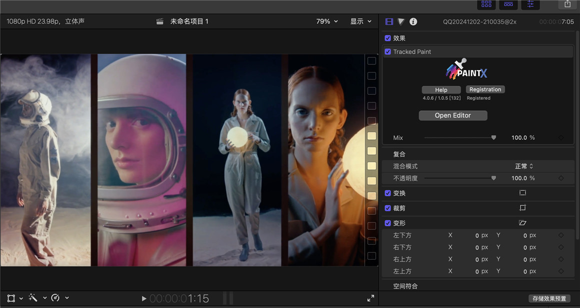 FCPX插件：瘦脸液化磨皮祛斑美颜调色视频跟踪效果插件 PaintX4.0.6破解版（11934）图层云