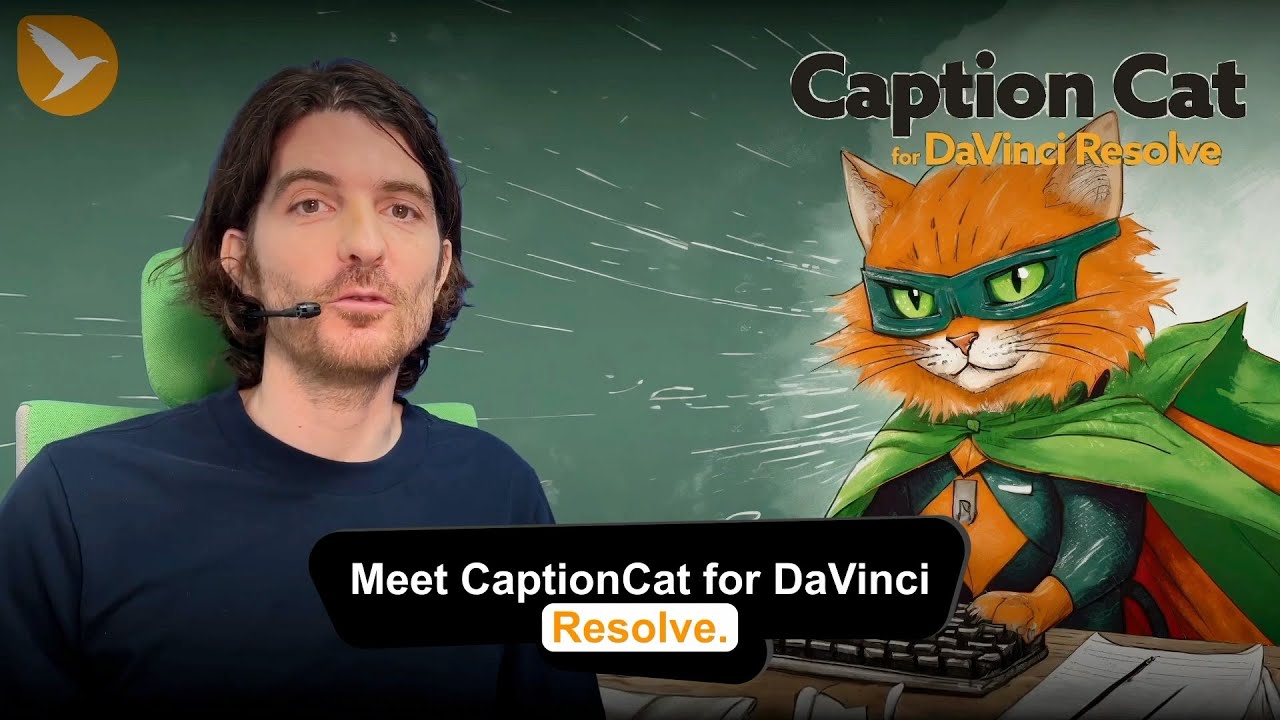 达芬奇插件：视频对白字幕动画 Caption Cat V1.2.001 for DaVinci Resolve WIN/MAC版本（11955）