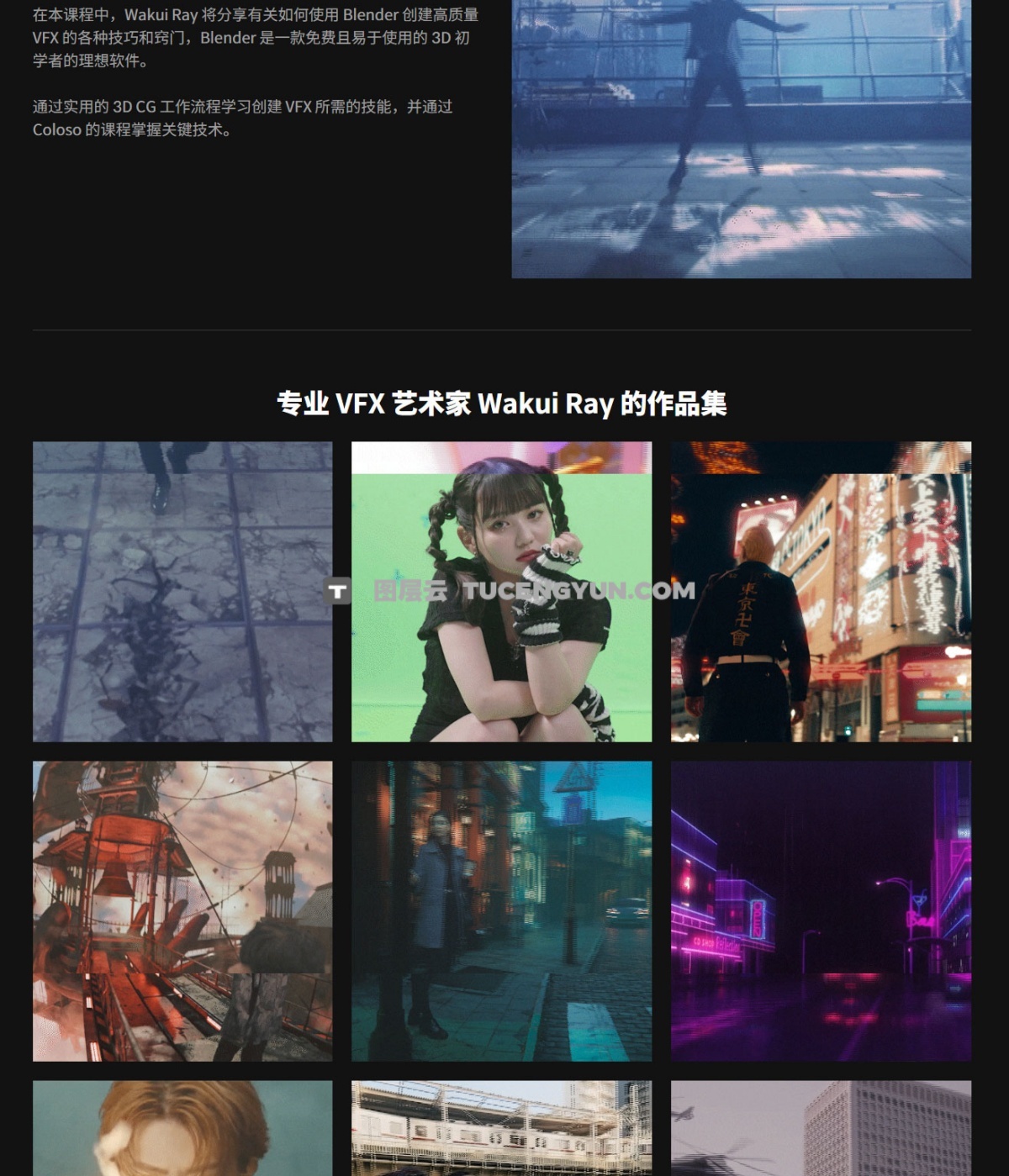 大师课程：Coloso 使用Blender进行真人实况VFX特效合成视频课程 中文字幕（12166）图层云