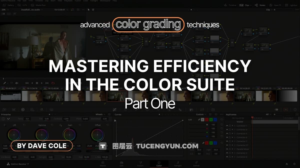 大师课程：著名调色大师David Cole高级达芬奇电影调色视频课程 Filmmakers Academy – Advanced Color Grading Techniques（12267）图层云