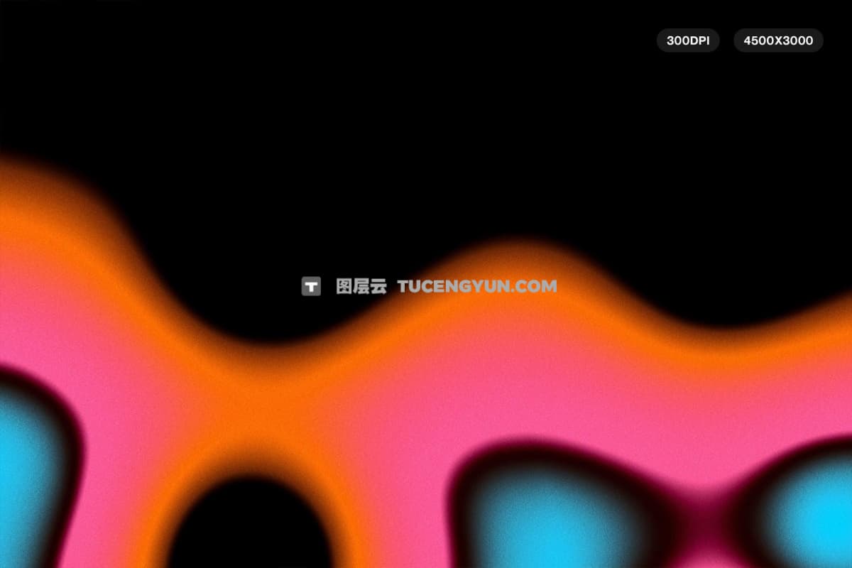 20款霓虹美学未来主义科幻弥散光渐变流体霓虹热浪扭曲壁纸背景JPG图片设计套装 Organic Textures & Gradients Collection（12271）图层云