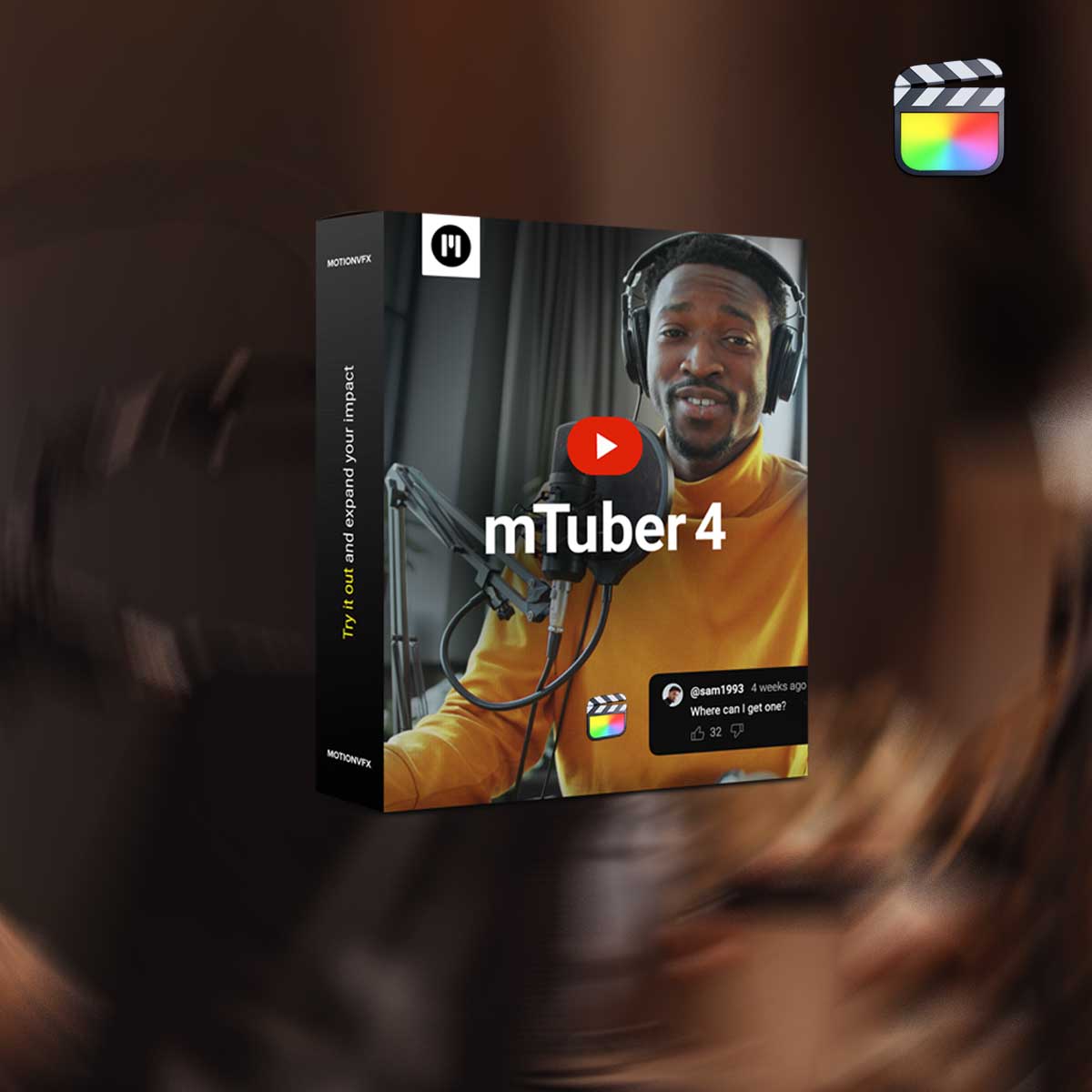 Motionvfx – mTuber 4 FCPX 热门视频博主频道栏目包装转场标题创作者剪辑编辑工具箱FCPX插件（12280）