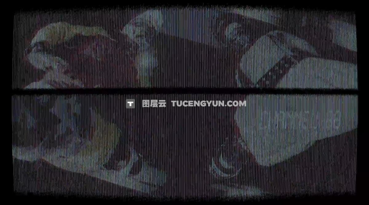PR预设：12个复古信号故障干扰电视雪花闪烁失真效果转场预设（12281）图层云