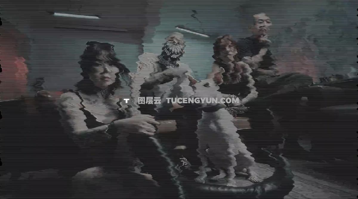 PR预设：12个复古信号故障干扰电视雪花闪烁失真效果转场预设（12281）图层云