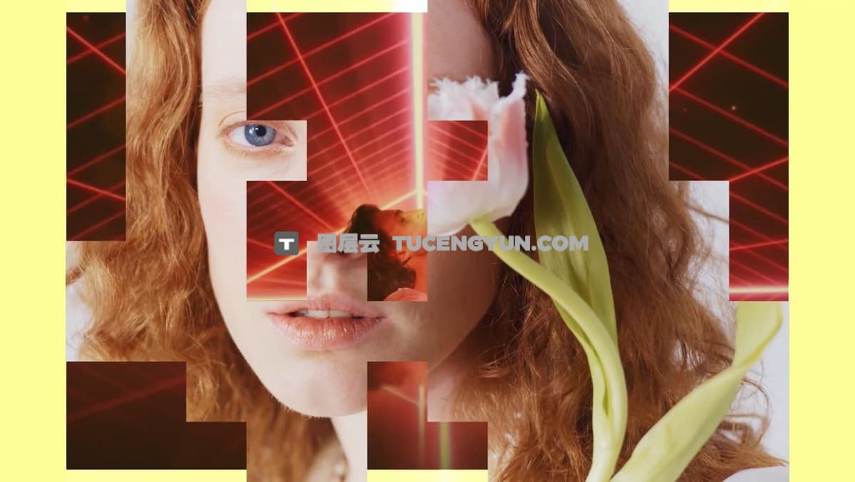 达芬奇预设：复古Y2K像素艺术风格位图马赛克乱码转场过渡效果预设（12290）图层云