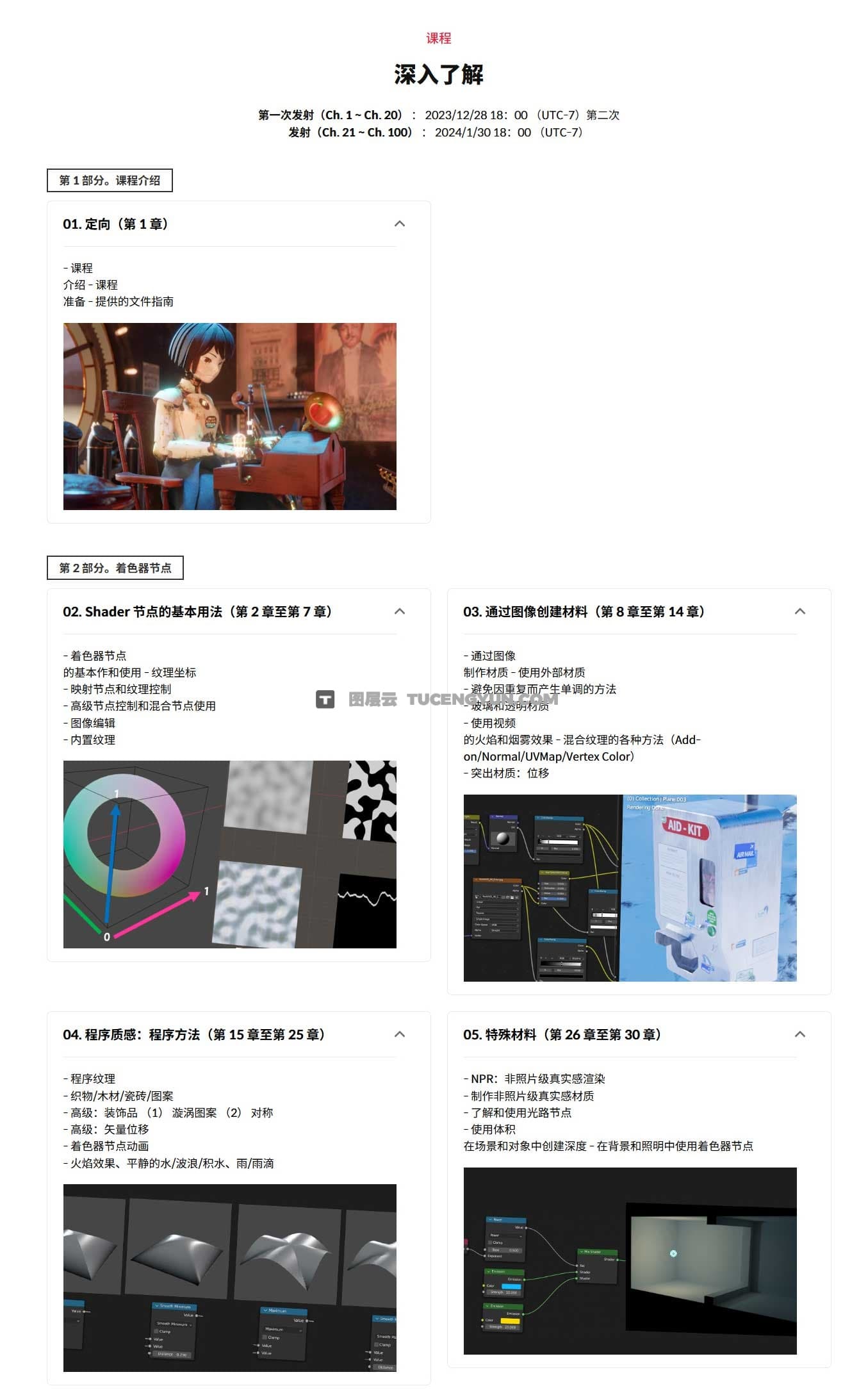 大师课程：Coloso Blender着色器与几何节点100节必修指南视频课程 中文字幕（12294）图层云
