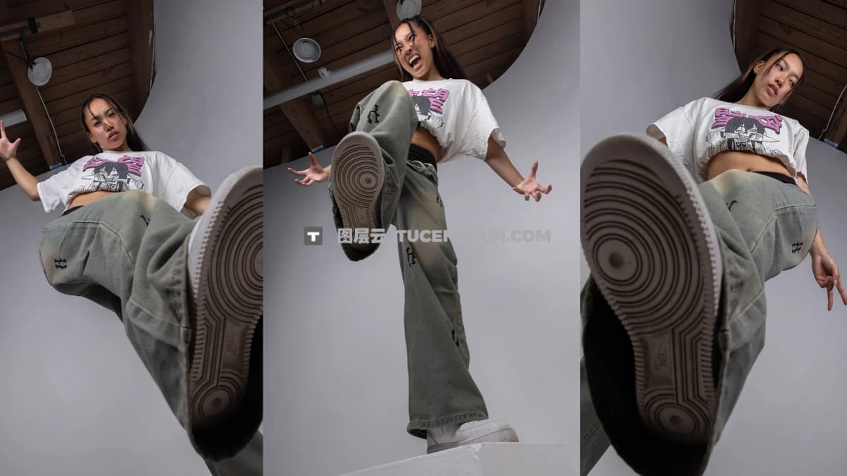 嘻哈街头风格服饰模特摄影拍照姿势照片指南合集 Streetwear I: Alaina – TrueRef（12305）图层云