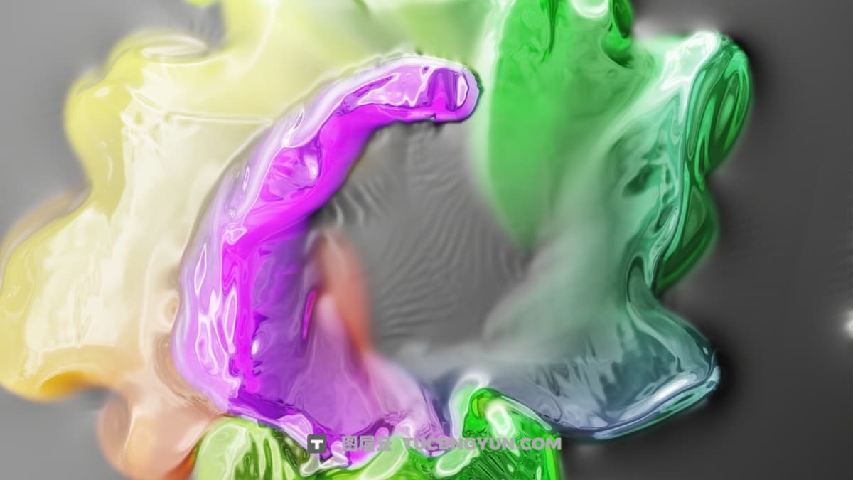 Blender资产库：全新艺术程序化流体模拟器VFX效果Blender资产库 Procedural Fluid Simulators v2.2（12310）图层云