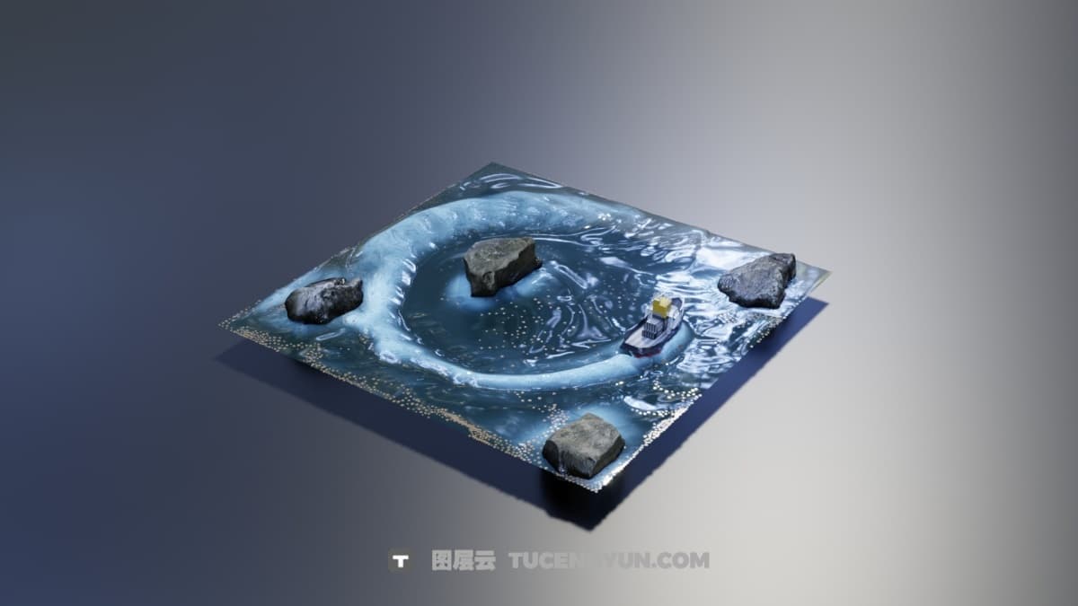 Blender资产库：全新艺术程序化流体模拟器VFX效果Blender资产库 Procedural Fluid Simulators v2.2（12310）图层云