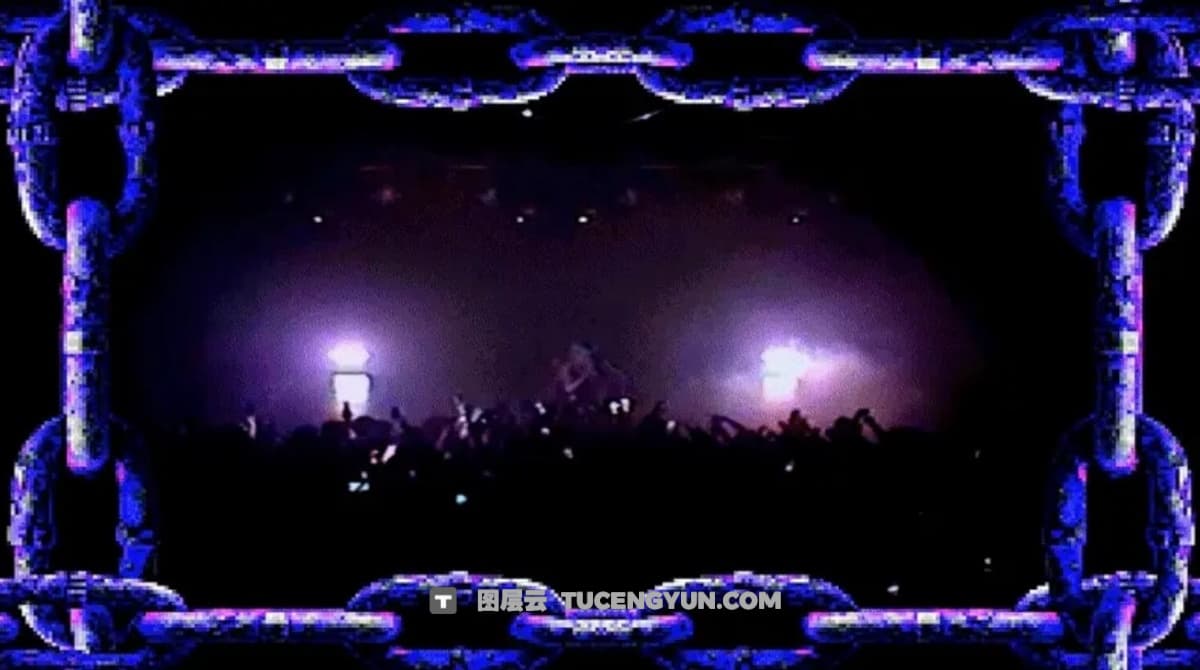 280个复古嘻哈千禧Y2K风格前卫毛刺迷幻混乱刺激视觉音乐广告视频透明MOV+PNG元素效果包 TINY TAPES GEEK FX V2（12373）图层云