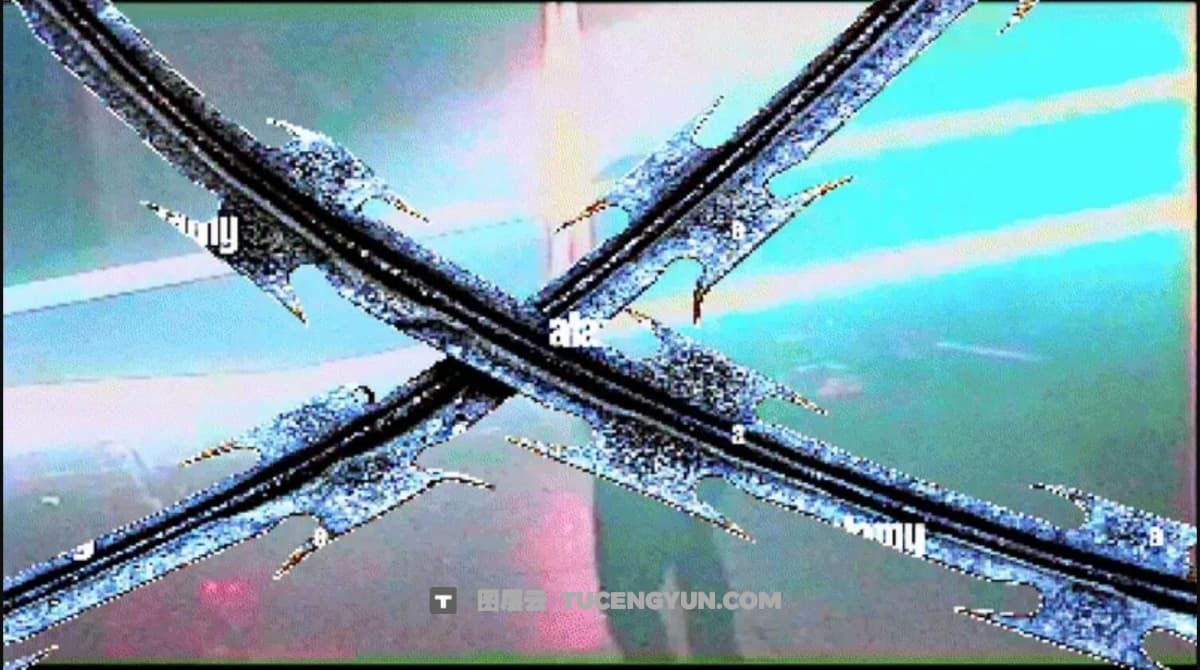 280个复古嘻哈千禧Y2K风格前卫毛刺迷幻混乱刺激视觉音乐广告视频透明MOV+PNG元素效果包 TINY TAPES GEEK FX V2（12373）图层云