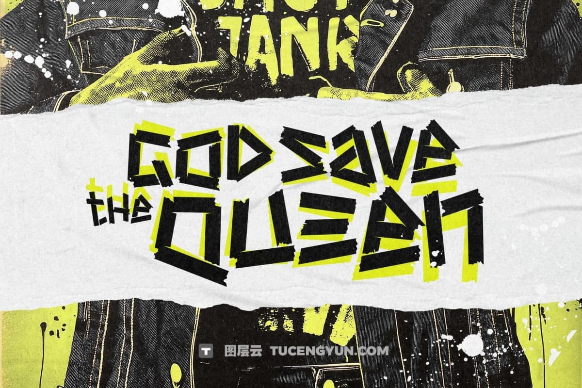英文字体：街头朋克油漆粗体撕裂撞击胶带标签封面海报字体 Eastape — Street Rebel Font（12388）图层云