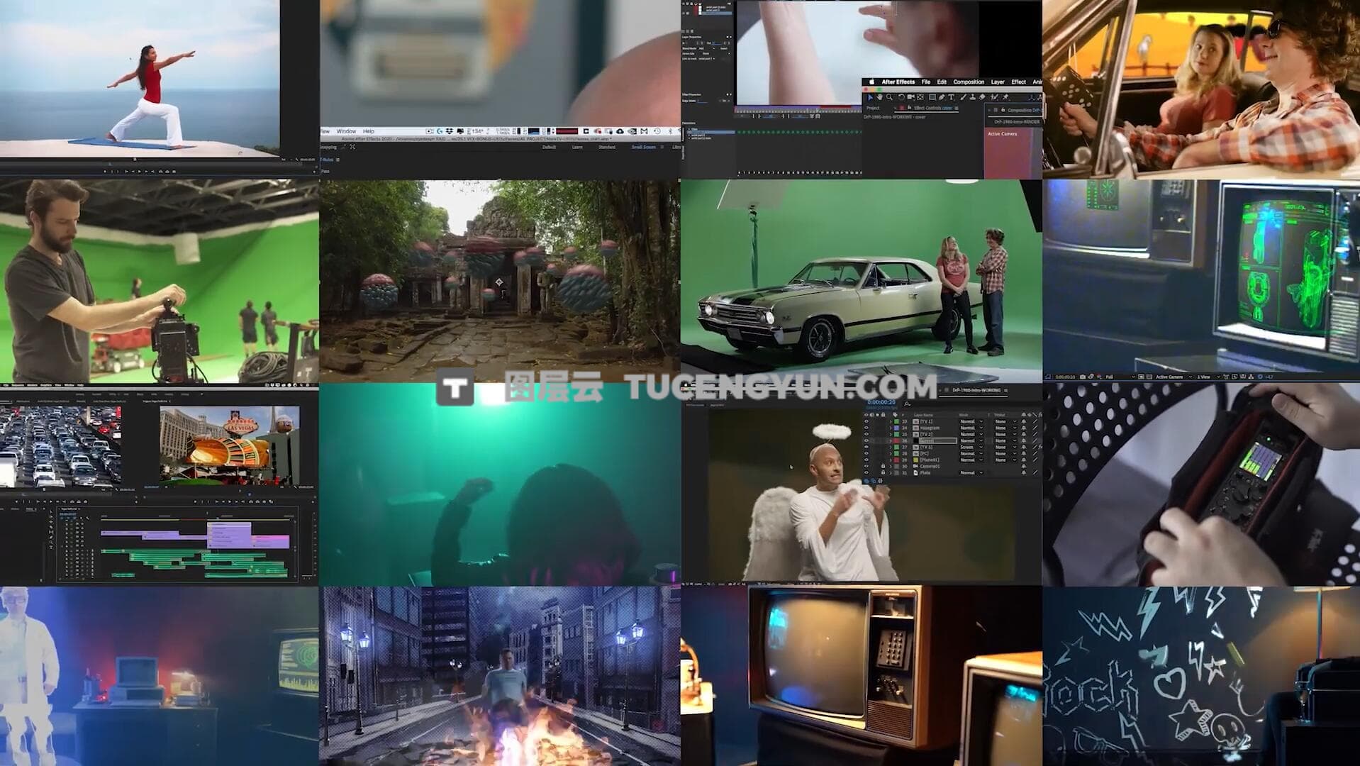 大师课程：After Effects实景合成拍摄、抠像、跟踪、VFX特效视频课程 中文字幕 School of Motion – VFX for Motion（12397）图层云