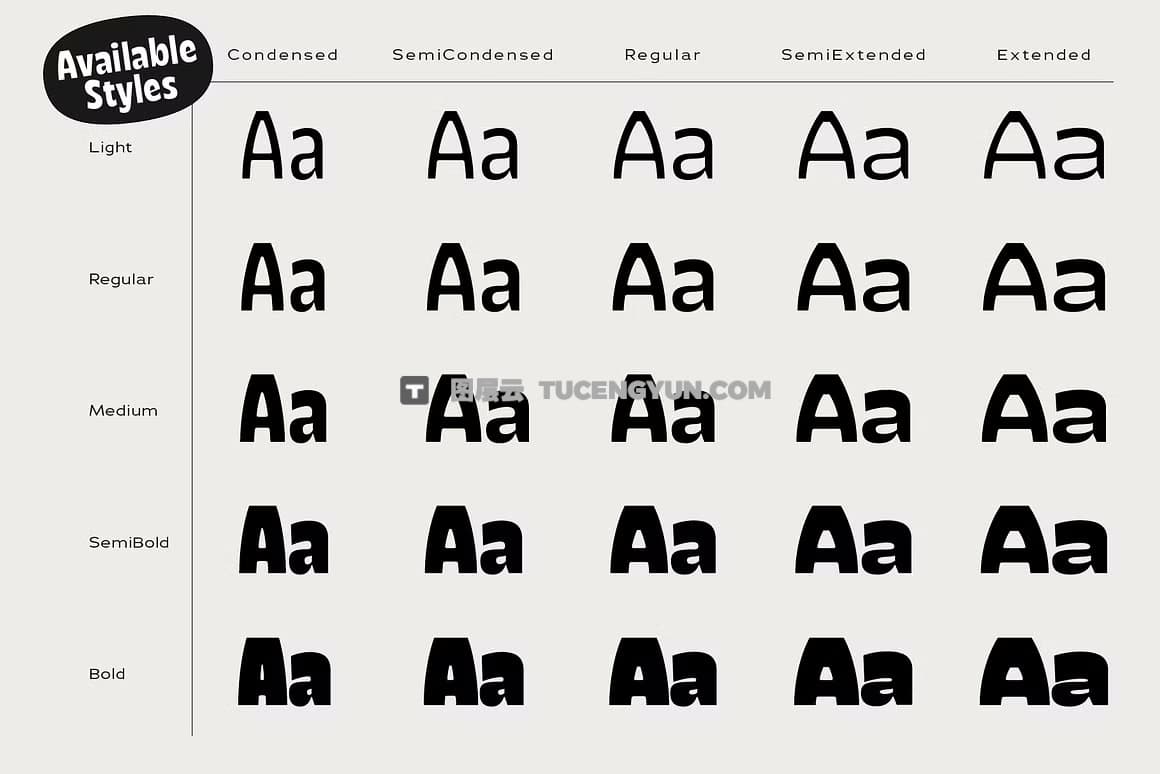 英文字体：超现代大胆浓缩粗体趣味逆反差logo标题排版封面海报装饰字体家族 Facers Font Family（12398）图层云
