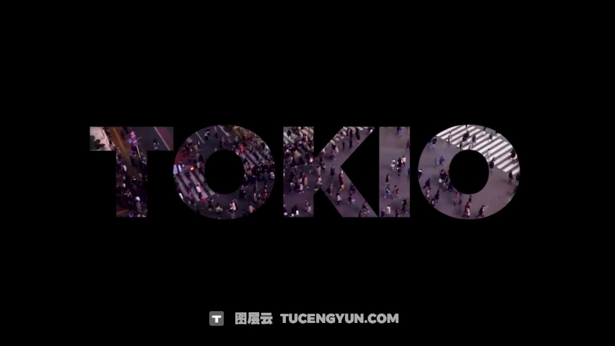 FCPX插件：14种创意镂空文字轨道遮罩电影片头片尾缩放文字标题动画效果（12401）图层云