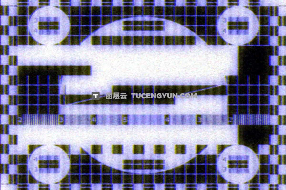 复古怀旧干扰混乱霓虹蓝VHS老式电子显示器屏幕PSD特效样机 VHS Tape Text & Logo Effect（12417）图层云