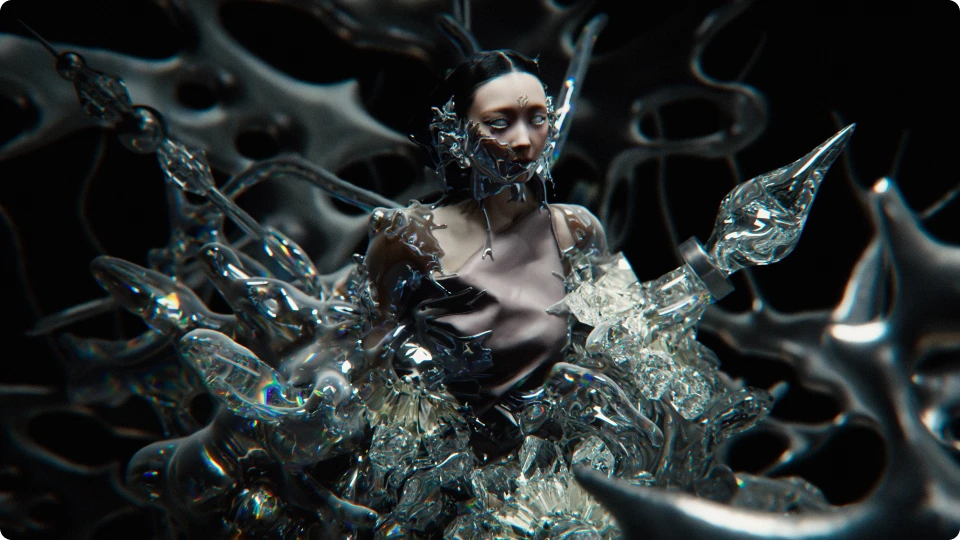 大师课程：韩国K-Pop潮流视觉酸性金属3D/VFX商业级宣传片专辑广告制作流程视频课程（12433）
