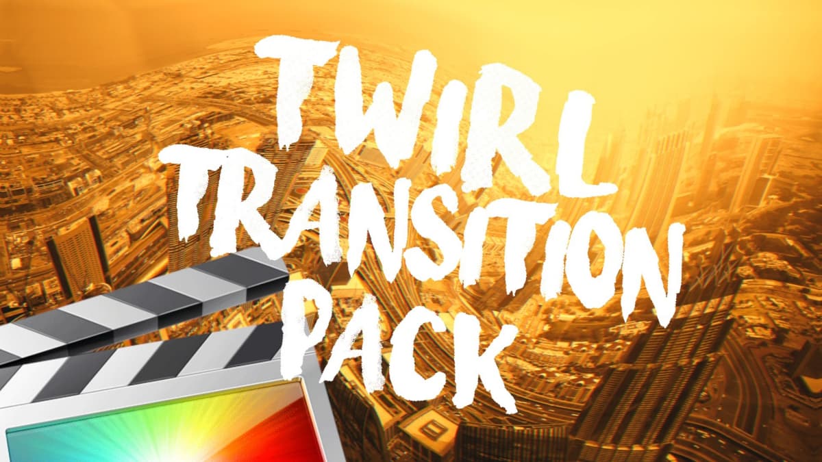 FCPX插件：19个现代螺旋旋转画面变形扭曲转场过渡特效 Ryan Nangle -Twirl Transition Pack（12424）