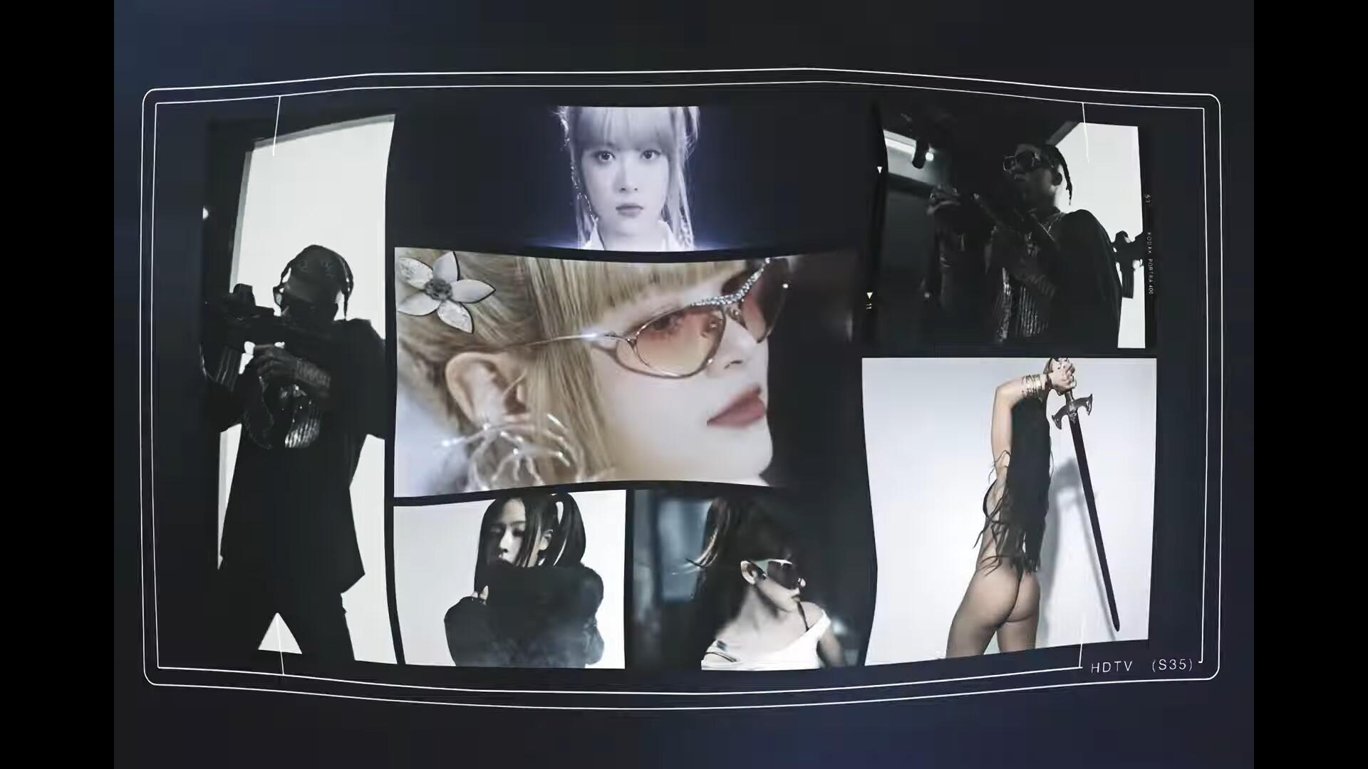 暗黑韩系风格女团短片剪辑编辑镜头摇晃转场AE项目工程文件素材包 含剪辑素材（12425）图层云