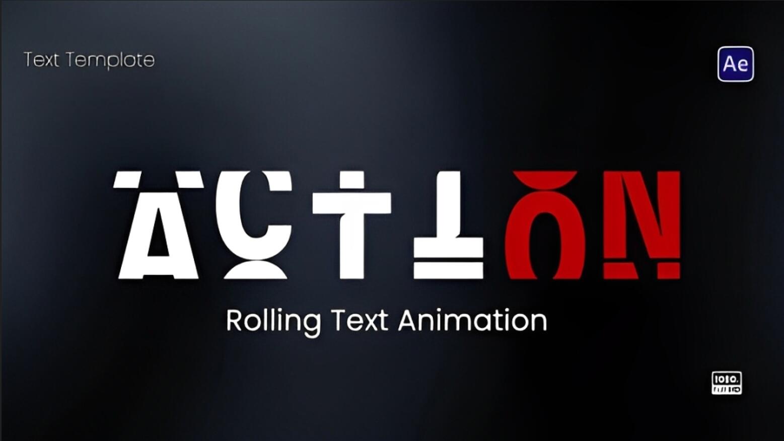 AE模板：文字标题滚动排版动画效果（12449）