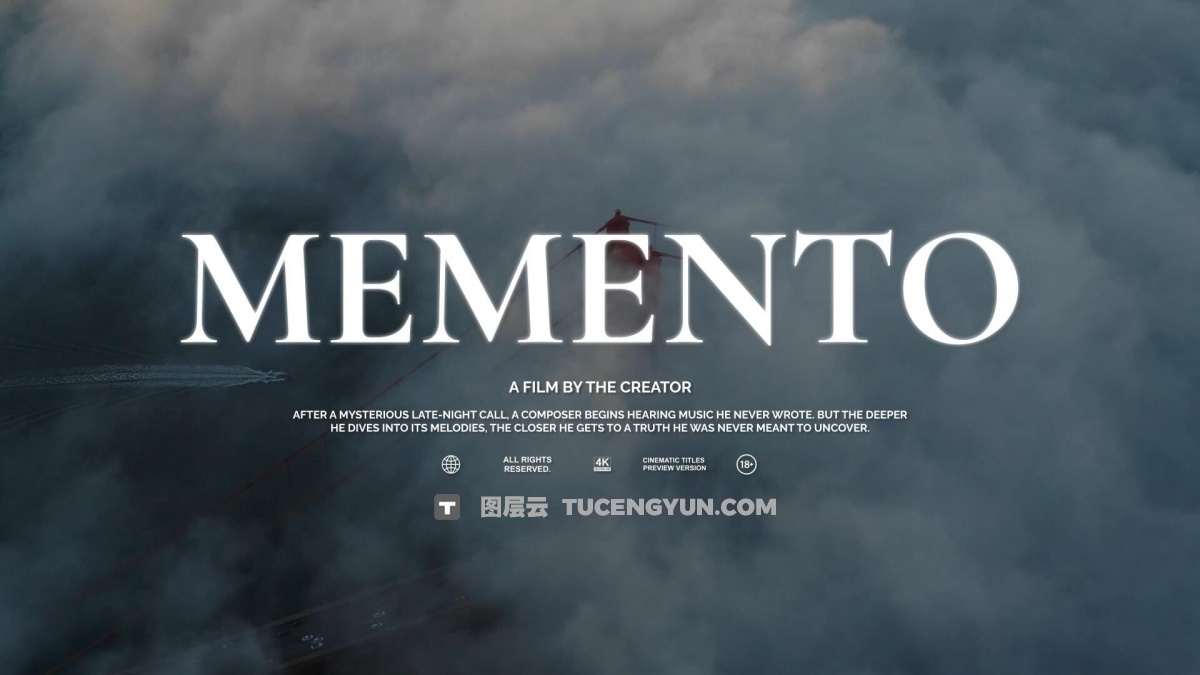 16个复古细腻电影美学故事感创意动态视觉海报封面标题排版动画AE模板（12451）图层云