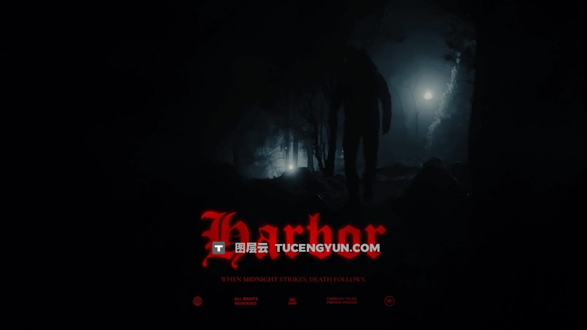 16个复古细腻电影美学故事感创意动态视觉海报封面标题排版动画AE模板（12451）图层云