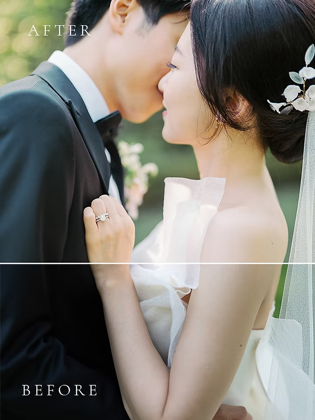 LR预设：梦幻明亮通透胶片质感婚礼婚纱人像摄影Lightroom调色预设 Luke Cleland – Light & Airy（12455）图层云
