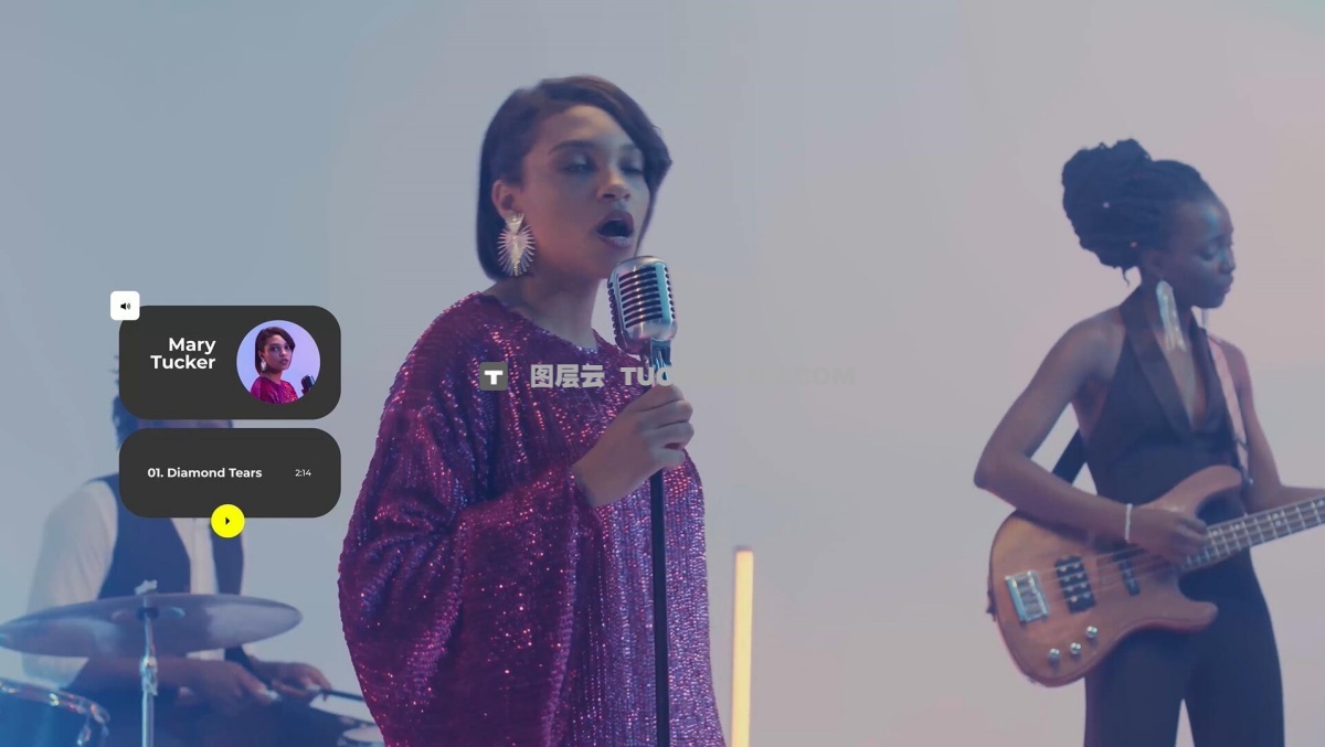 FCPX插件：创意音乐专辑珍藏歌单可视化弹窗动画（12478）图层云