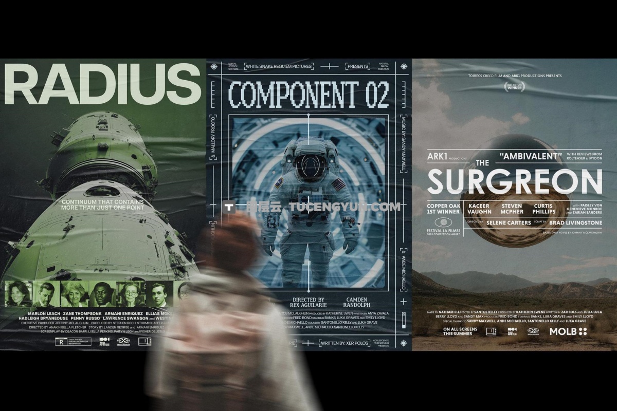 6款好莱坞科幻未来电影艺术海报标题文字排版AI/EPS/PSD分层源文件 Sci-Fi Movie Posters（12493）图层云