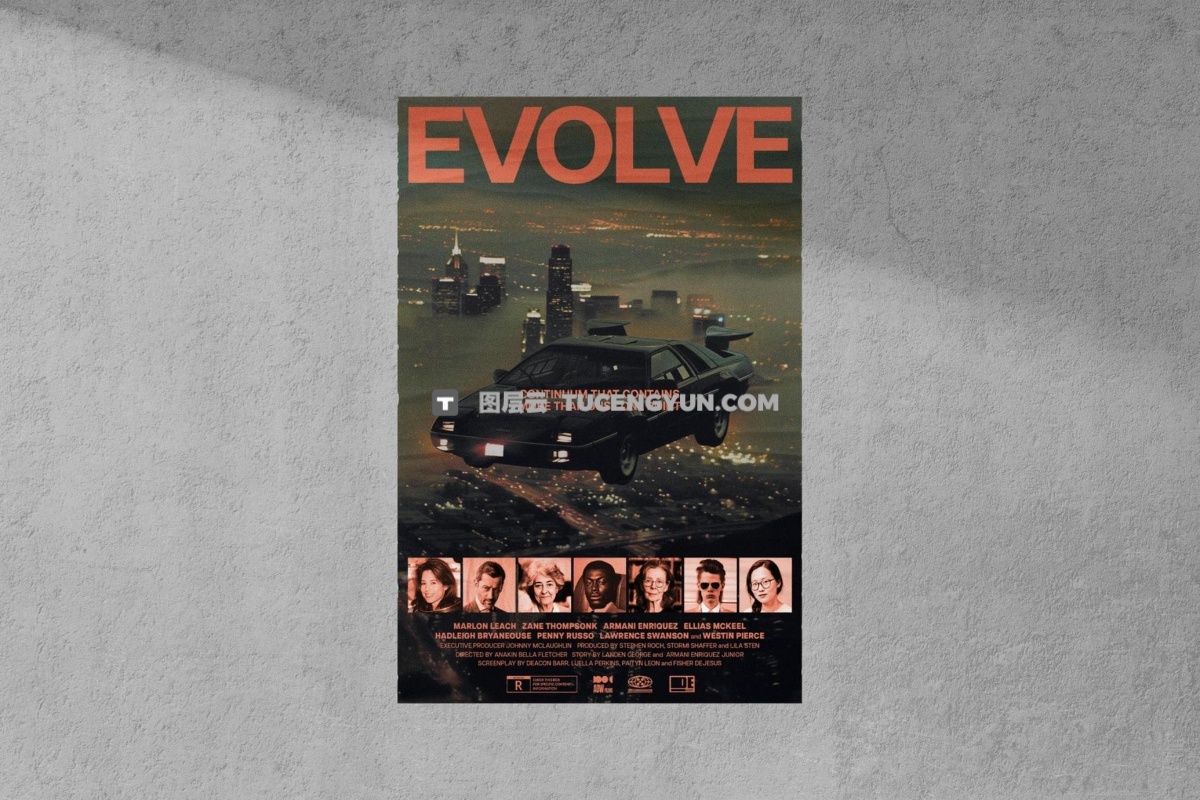6款好莱坞科幻未来电影艺术海报标题文字排版AI/EPS/PSD分层源文件 Sci-Fi Movie Posters（12493）图层云