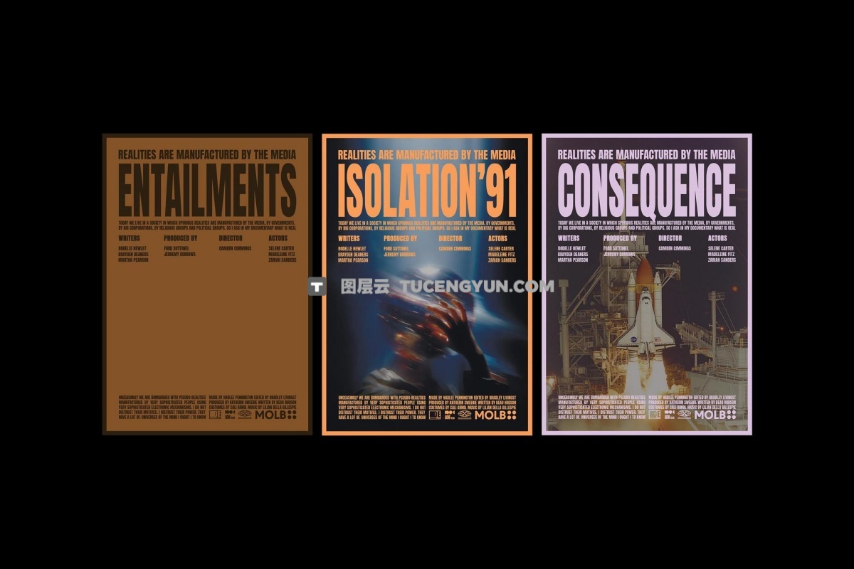 6款好莱坞科幻未来电影艺术海报标题文字排版AI/EPS/PSD分层源文件 Sci-Fi Movie Posters（12493）图层云