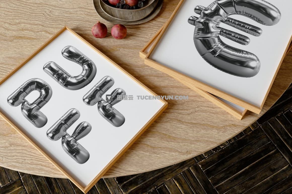 复古Y2K俏皮立体动态趣味充气膨胀几何元素字体+PNG素材 Puff Balloon Font（12512）图层云