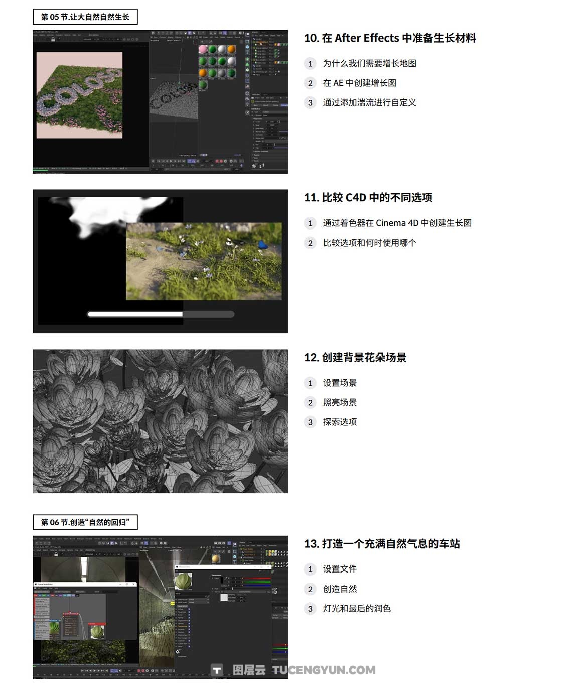 大师课程：超现实主义梦幻3D艺术场景动画创作C4D+OC渲染器视频课程 含工程文件 中文字幕（12513）图层云