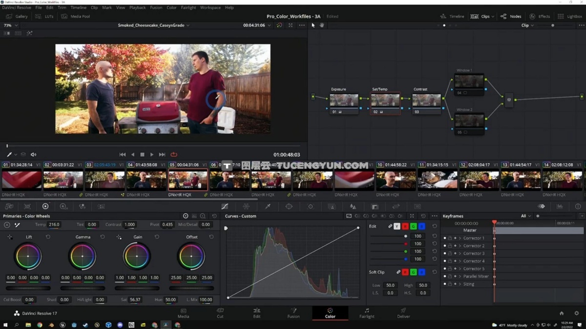 大师课程：达芬奇专业电影级调色视频课程 Ground Control – Pro Color Grading in DaVinci Resolve（12526）图层云