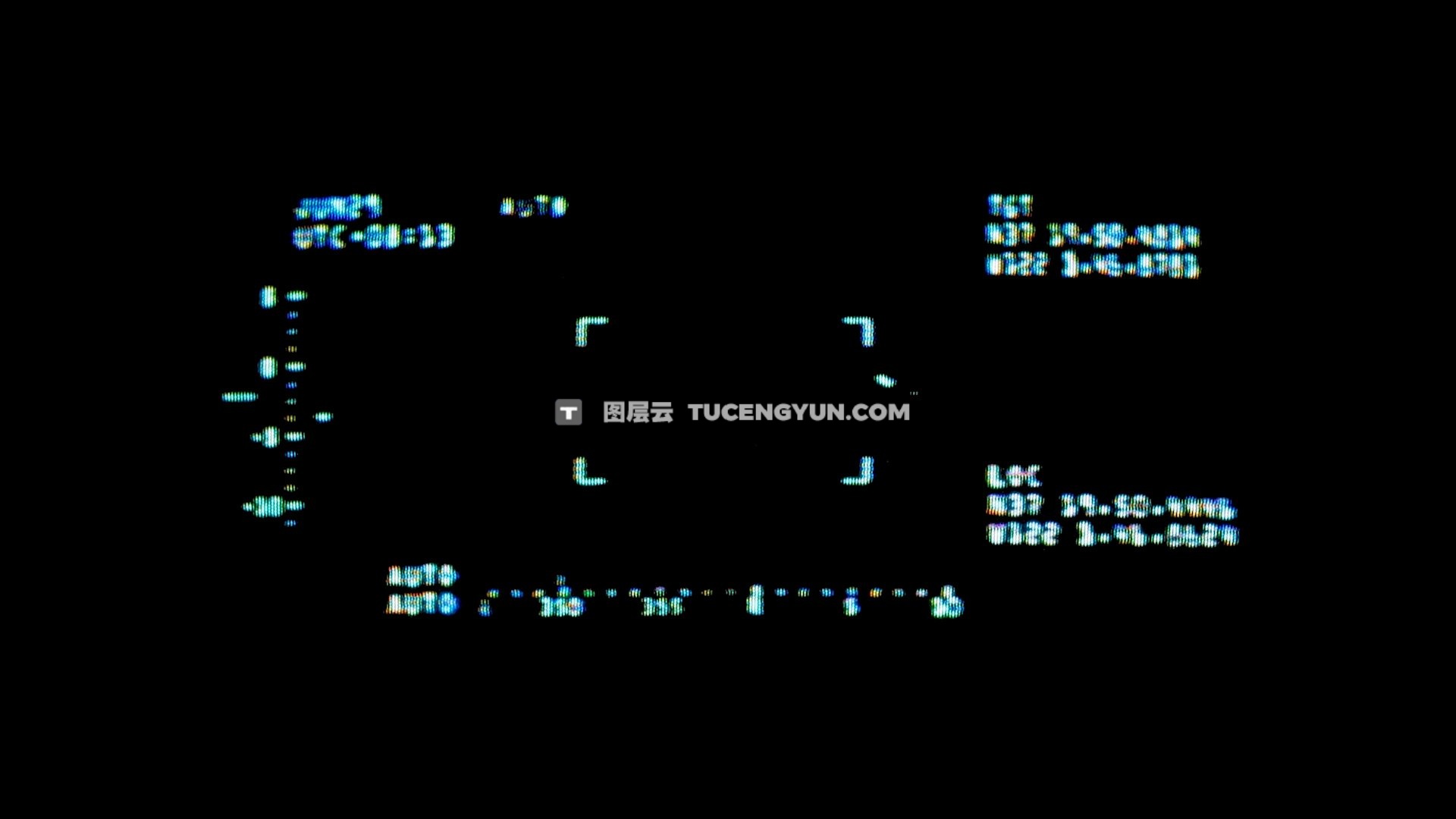 Happy Editing — CRT TEXTURES 200多个复古模拟独特故障颗粒元素纹理CRT字体+框架视频素材（3499）图层云