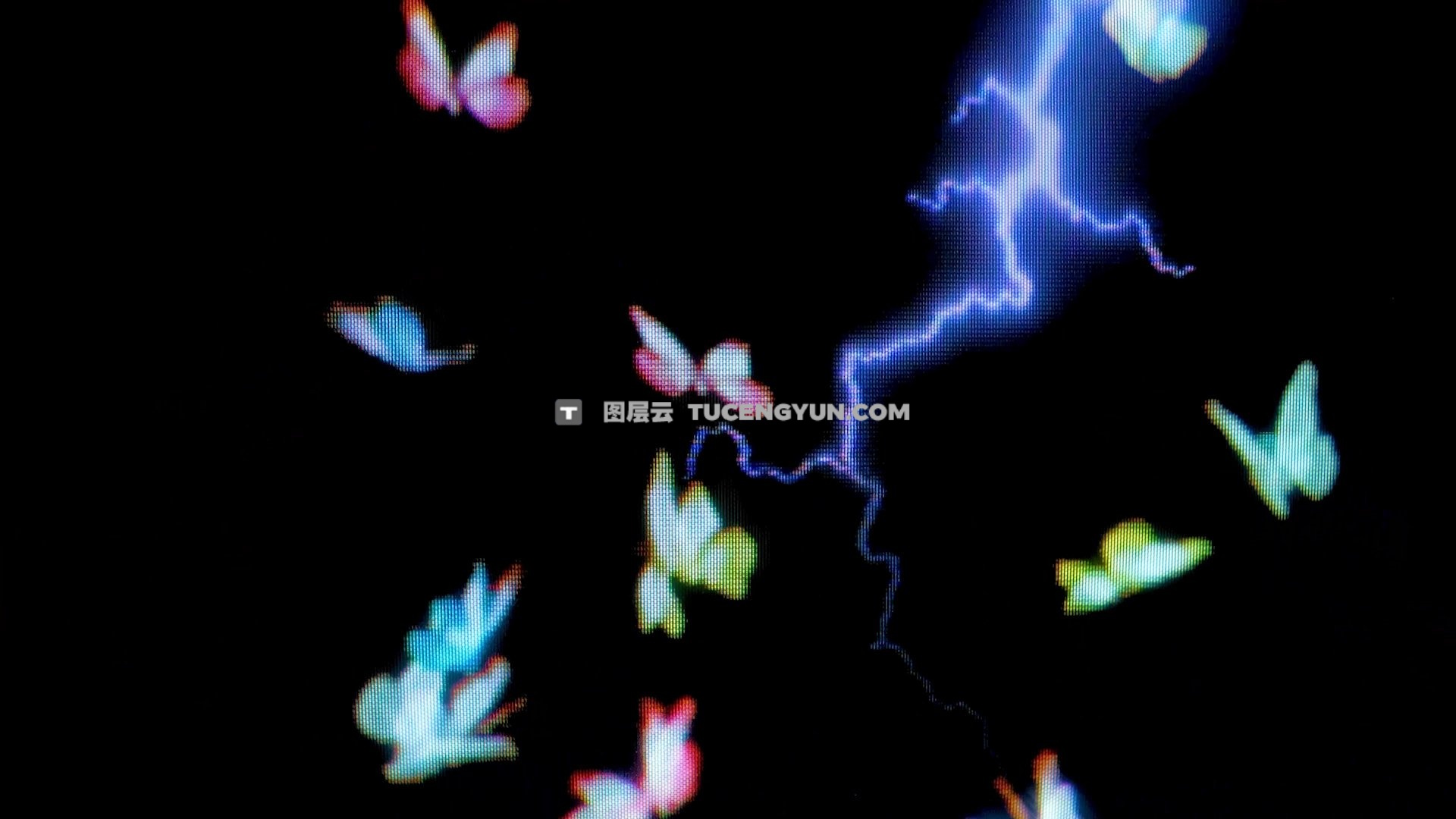 Happy Editing — CRT TEXTURES 200多个复古模拟独特故障颗粒元素纹理CRT字体+框架视频素材（3499）图层云