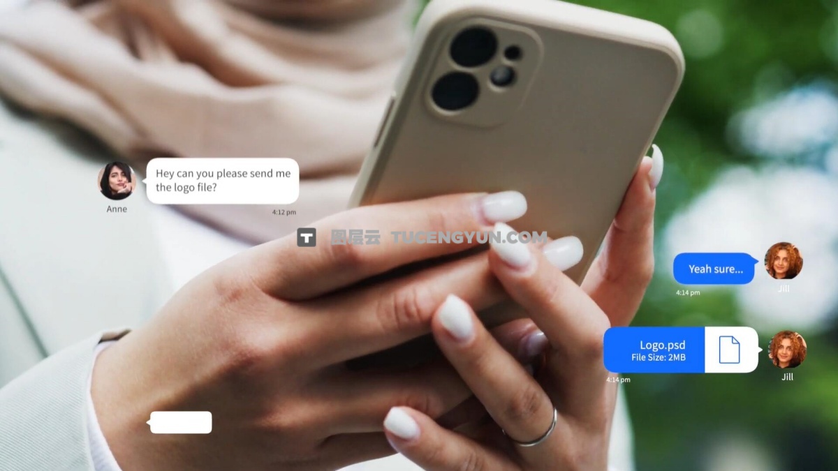 FCPX插件：社交软件聊天、帖子、消息即时弹窗动画效果 Instant Messages（12535）图层云