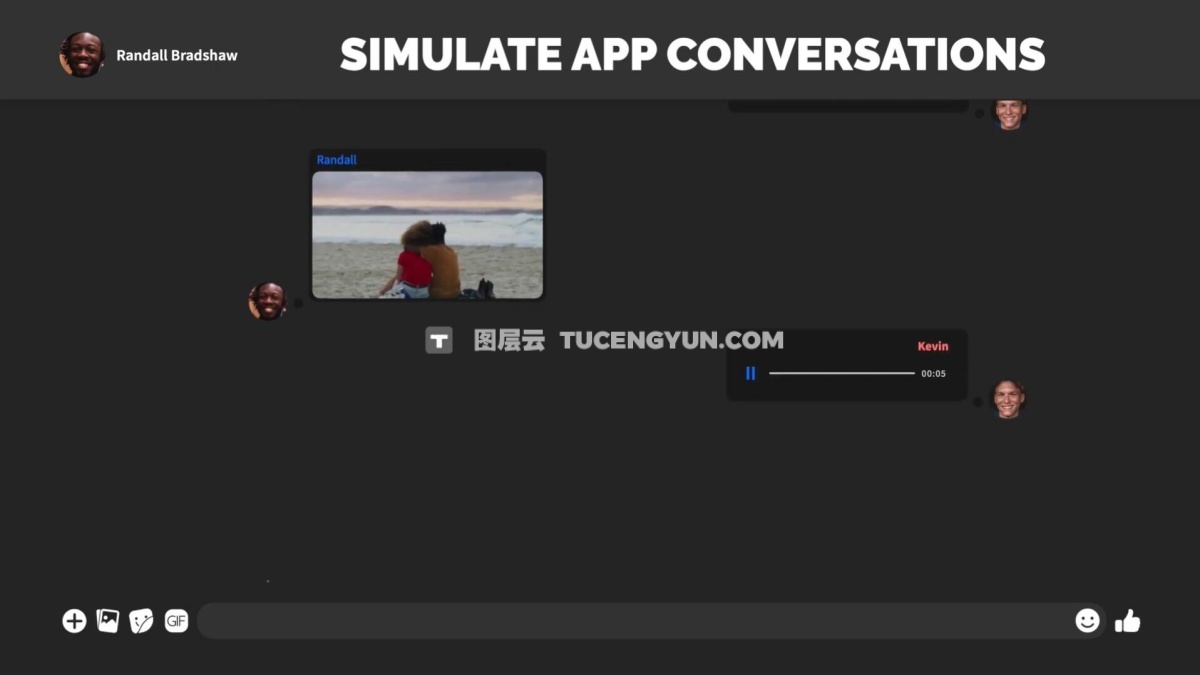 FCPX插件：社交软件聊天、帖子、消息即时弹窗动画效果 Instant Messages（12535）图层云