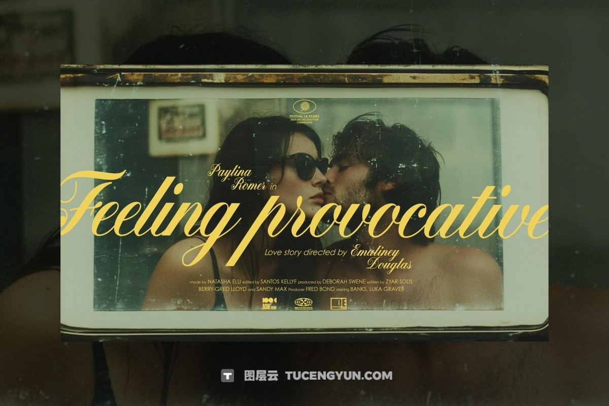 复古怀旧情怀爱情电影片头海报标题排版PSD分层模板套装 Love Movie Titles Collection（12547）图层云