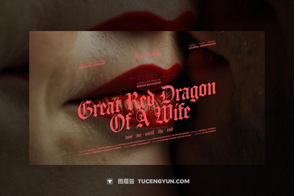 复古怀旧情怀爱情电影片头海报标题排版PSD分层模板套装 Love Movie Titles Collection（12547）图层云