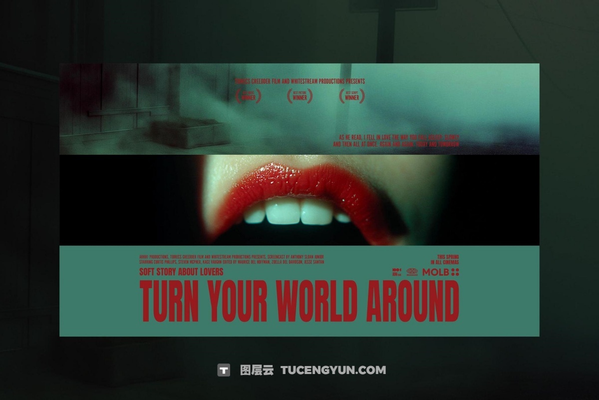 复古怀旧情怀爱情电影片头海报标题排版PSD分层模板套装 Love Movie Titles Collection（12547）图层云
