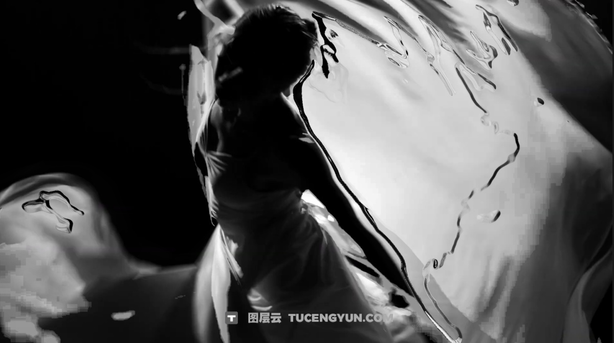TD源文件：运动反应式液体位移人机互动效果 可更换视频素材（12564）图层云