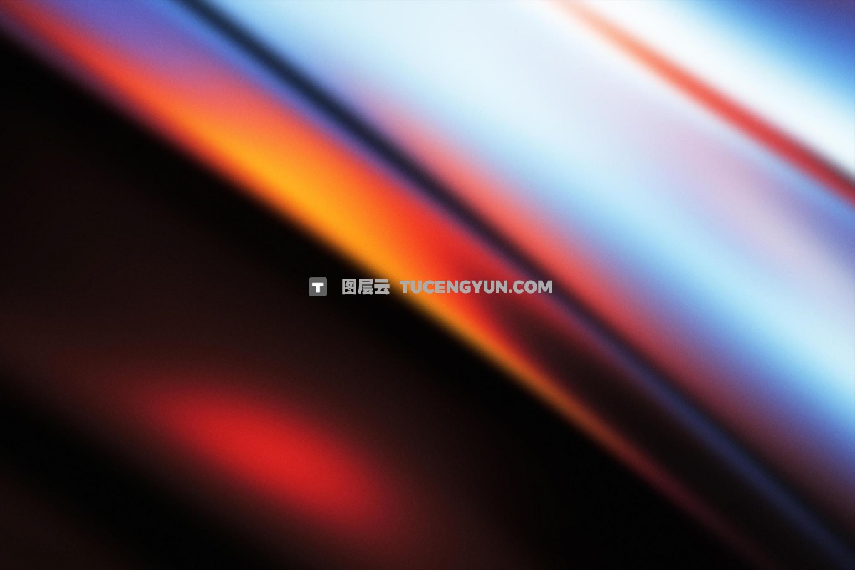 32个抽象落日余晖CRT模糊弥散光渐变颗粒噪点纹理壁纸背景肌理图片设计套装 Chrome Gradient Textures（12582）图层云