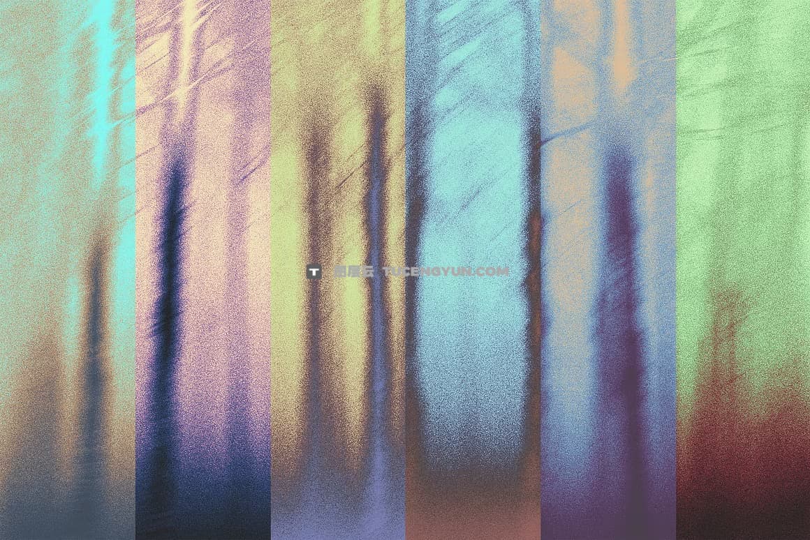 复古酸性艺术运动模糊抽象图像叠加PSD特效样机 Dreamy Negative Photo Effect（12585）图层云