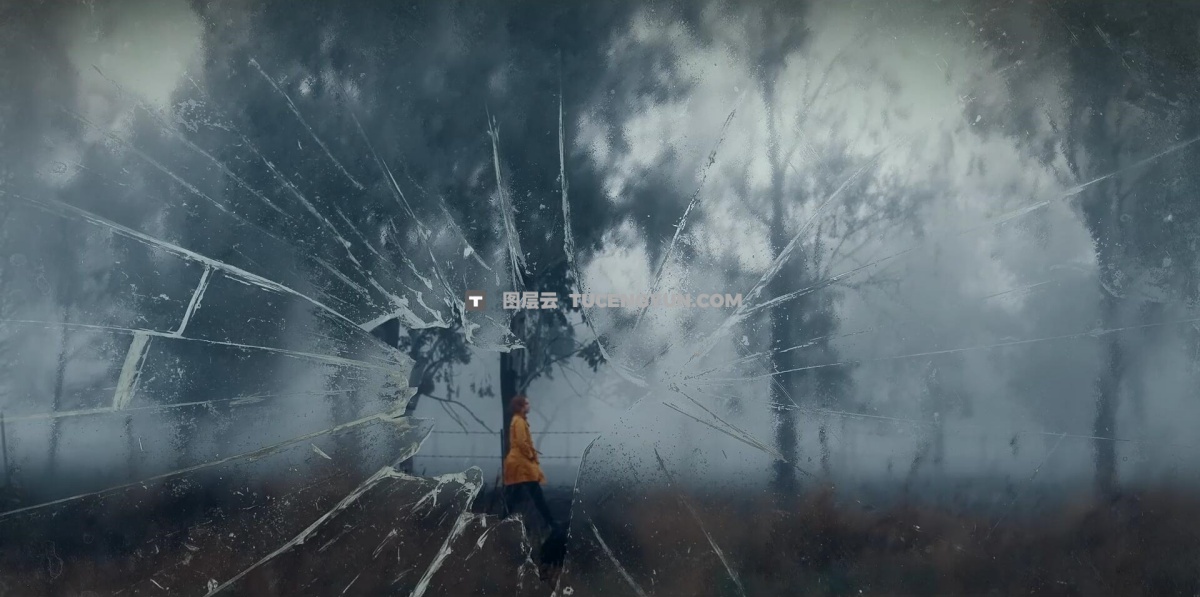 MotionVFX — mStyle Broken Glass 28个史诗级电影美学玻璃爆炸破碎裂缝转场文字排版叠加效果FCPX插件+LUT调色预设（12588）图层云